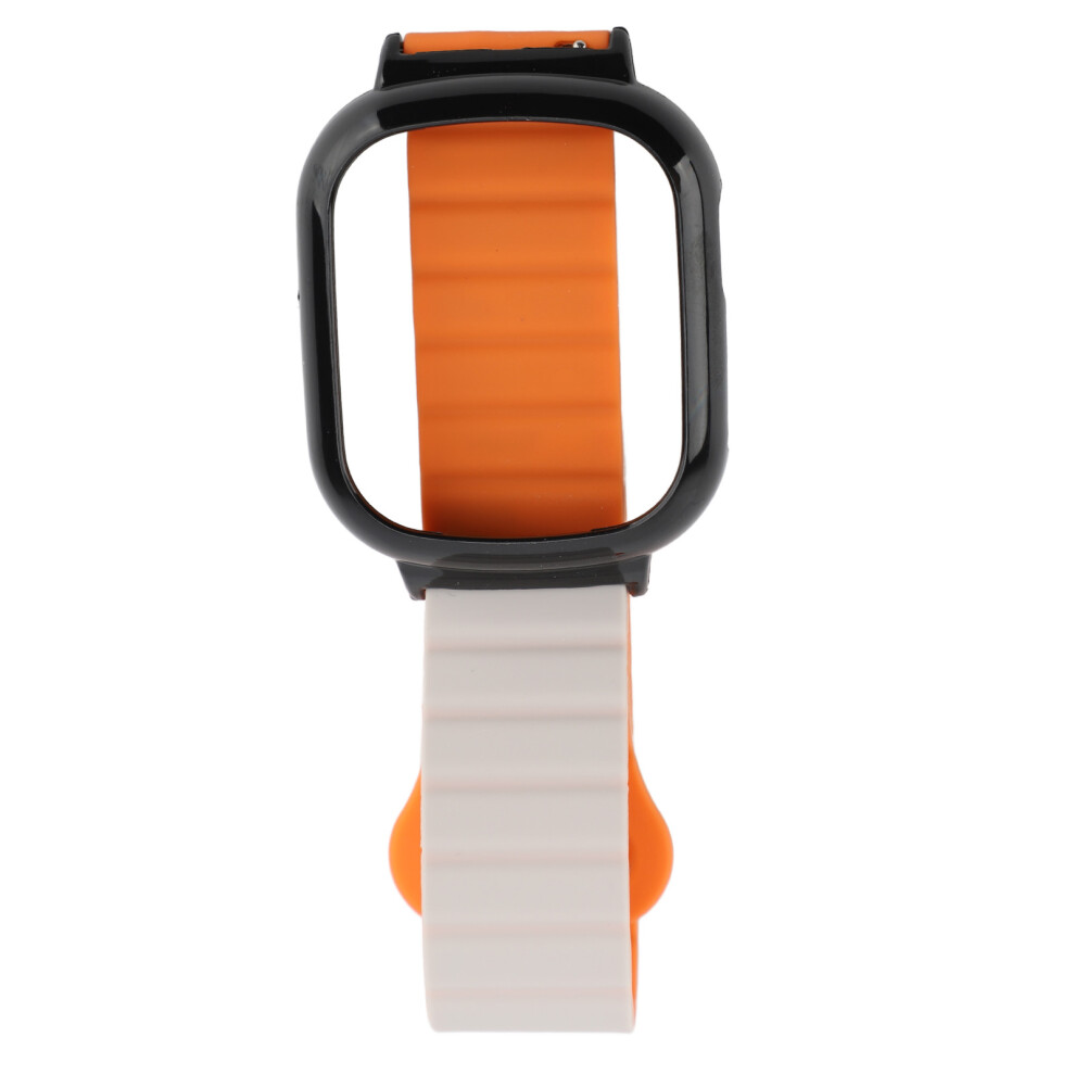 (Orange) Magnetic Watch Band For Watch 4 Pc Frame Adjustable Orange 448787340757