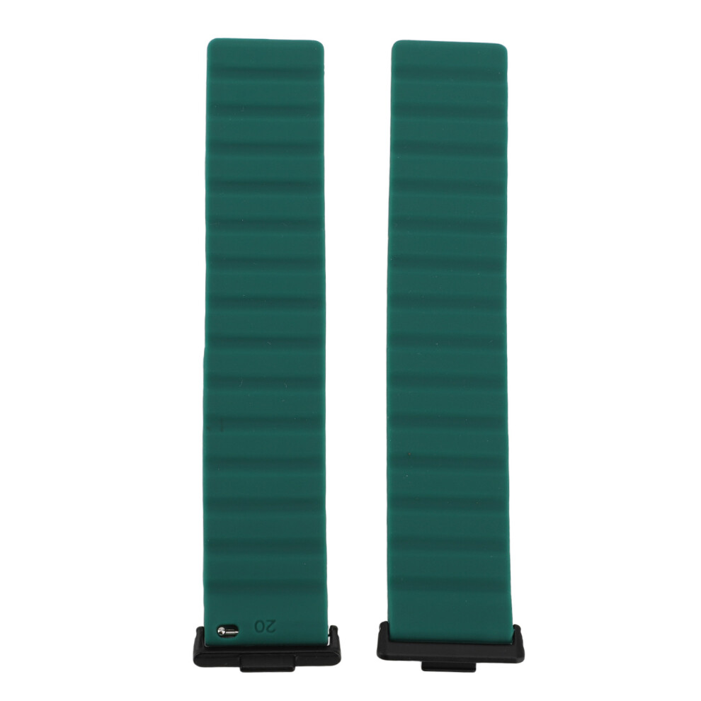 (Od ) 2Pcs Silicone Magnetic Watch Band For Fit 3 Green 448787340818