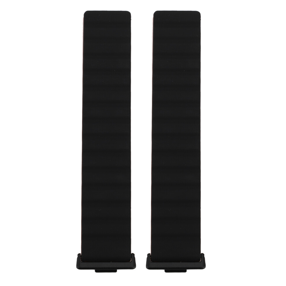(Black Orange) 2Pcs Silicone Magnetic Watch Band For Fit 3 Green Green,Orange,Black 448787340825