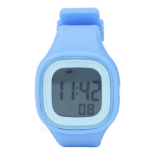(Blue) Children Sports Watch 50m Waterproof Silicone Strap 7 Color Blue