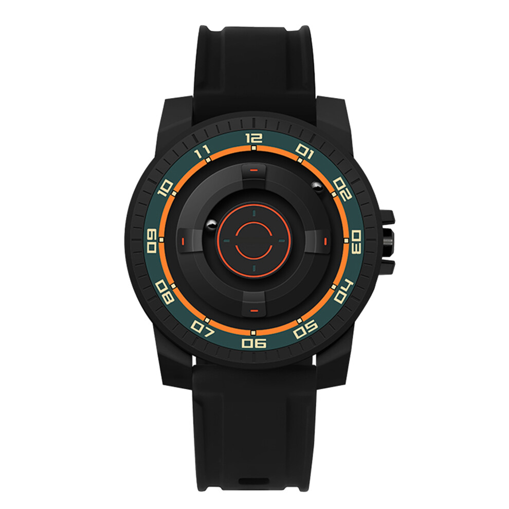 (Orange Green Circle) Magnetic Suspension Watch Waterproof Quartz Black Red Blue Blue,Green,Orange 448787341648