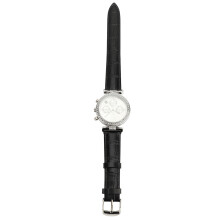 Women Watch Rhinestone Waterproof Leather Strap Round Dial Mechanical
