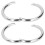 2PCS Carbon Stahl Bull Rinder Kuh Nase Ring 8