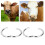 2PCS Carbon Stahl Bull Rinder Kuh Nase Ring 10