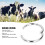 2PCS Carbon Stahl Bull Rinder Kuh Nase Ring 15