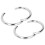 2PCS Carbon Stahl Bull Rinder Kuh Nase Ring 7