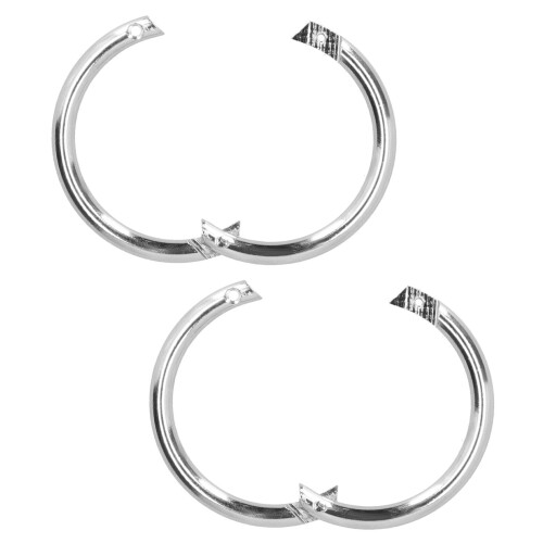 2PCS Carbon Stahl Bull Rinder Kuh Nase Ring 1