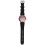 (Silver Red) Chronograph Watch Rotatable Bezel Automatic Waterproof Black-Orange 2