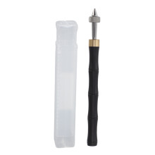 (Without Hole) Pin Vise Hand Drill Wooden Handle Portable Watch Repair Tool