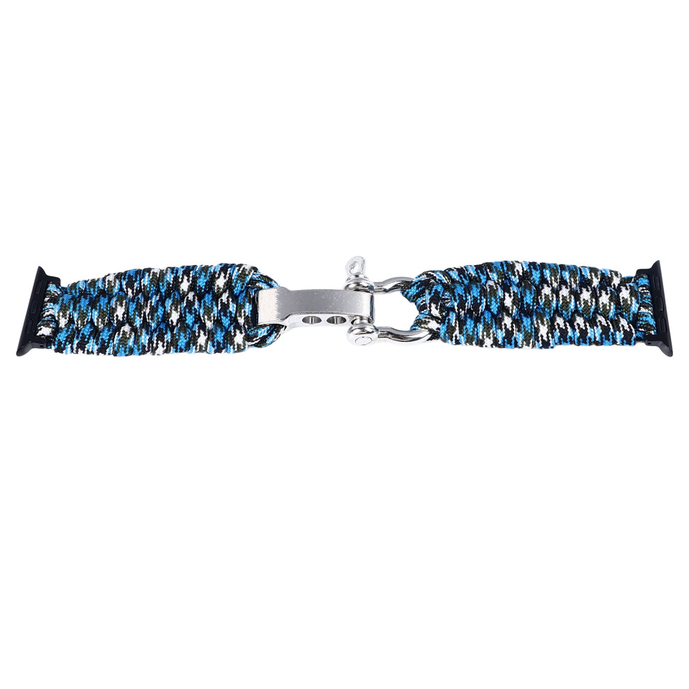 (Sea Camouflage) Woven Watch Band Nylon Adjustable For Apple Watch Camouflage Green 448787343451