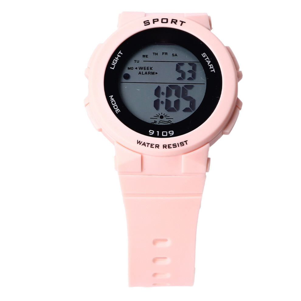 Luminous Waterproof Sports Watch Digital Electronic Fashion Pink 448787344281