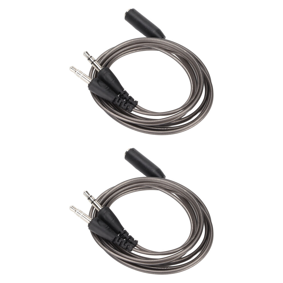 3.5Mm Headphone Splitter Y Cable 100Cm Dual Male Mic Stereo Grey 9451357127710