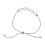 Fake Green Beaded Gold Plated Adjustable Bracelet 1