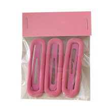 3pcs Girls Hair Pin Metal Oval Snap Clip for Thick Thin Hair
