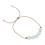 Fake Green Beaded Gold Plated Adjustable Bracelet 2