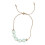 Fake Green Beaded Gold Plated Adjustable Bracelet 5