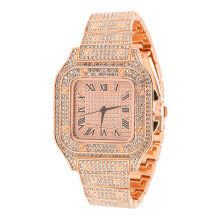 (Golden) Quartz Rhinestone Watch Alloy Golden Accurate Time Business