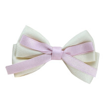 (White) Lightweight Multifunctional Bow Hair Pin for Girls Bow Knot Clip Black
