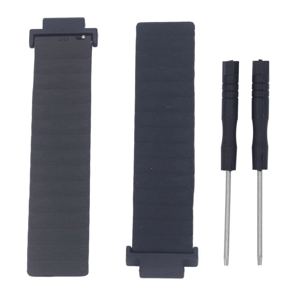 (Black) Magnetic Silicone Watch Strap For Garmin Forerunner 220 Black Yellow Black,Yellow 448787345608