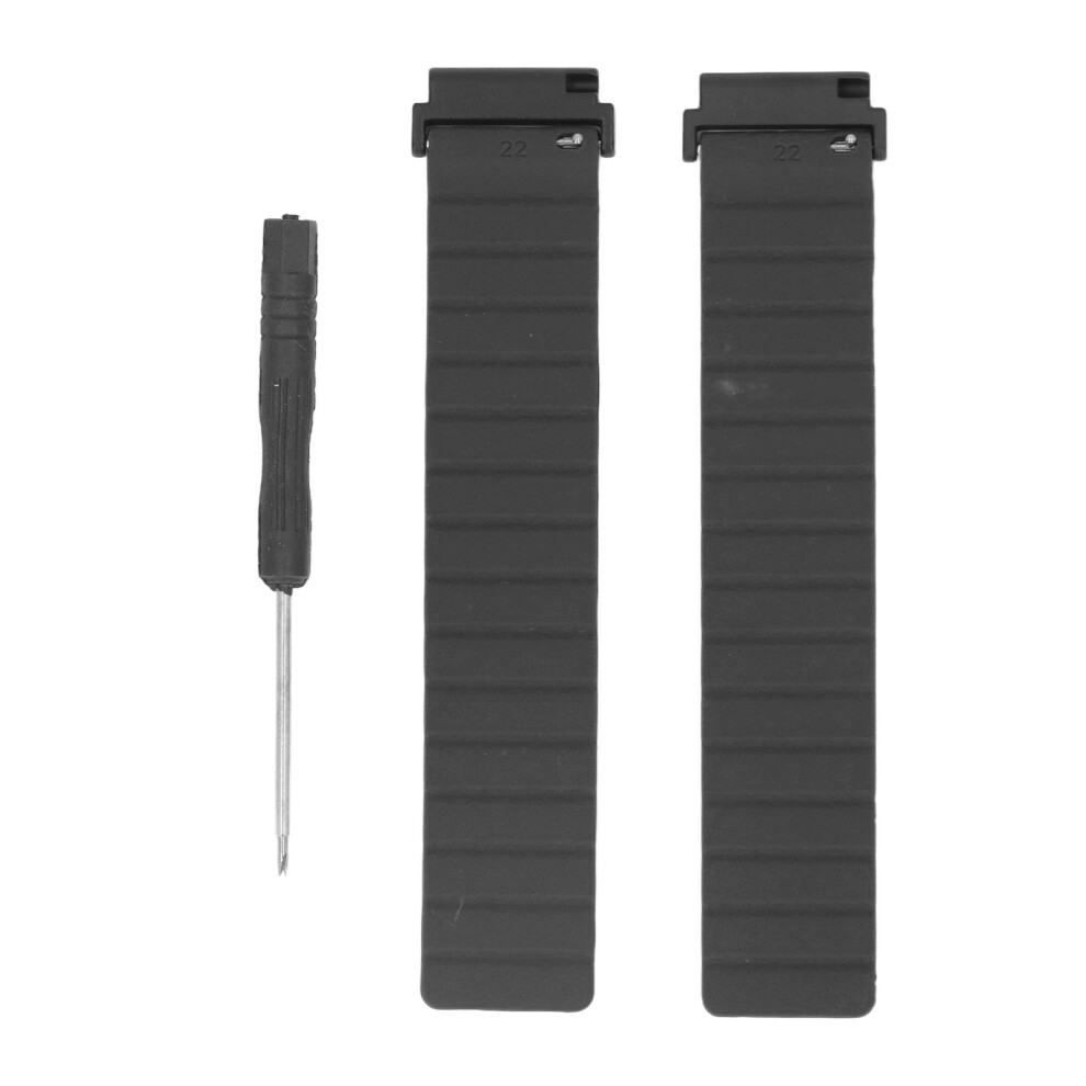 (Black) Silicone Watch Band Magnetic For Garmin Forerunner 955 Black 448787345639
