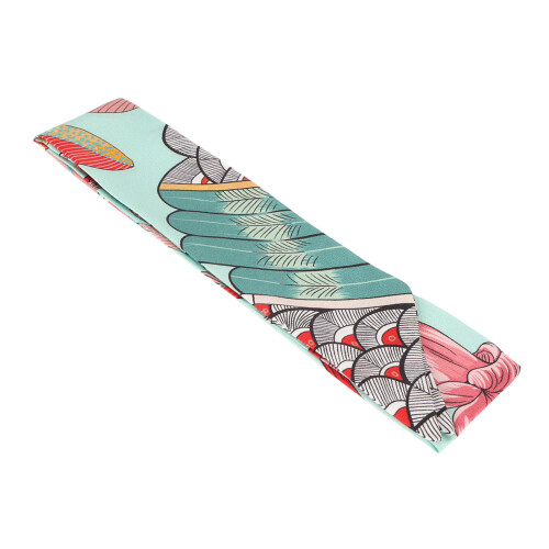 Silk Scarf Light Blue Thin Long Elegant for Women 2