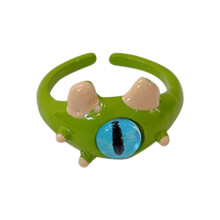(Type E) Cute Cartoon Alloy Finger Ring for Boys Girls Type D