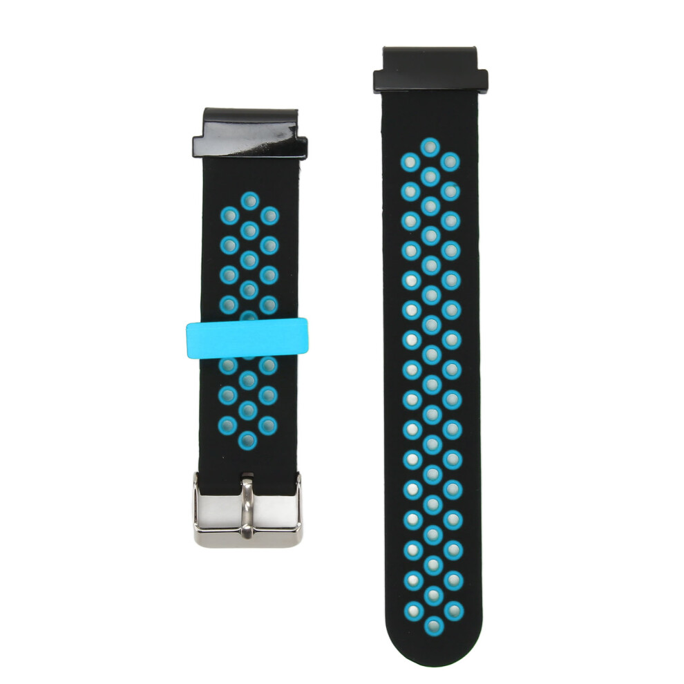(Black Blue) 20Mm Silicone Watchband Breathable For Garmin Fenix 7S 6S 5S Black Red Blue,Black,Red 448787347770