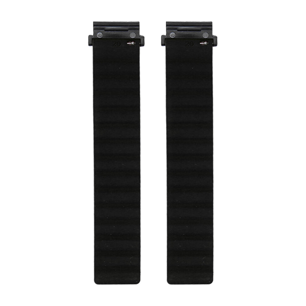 (Black) Magnetic Watch Band 20Mm Silicone For Garmin Fenix 5-7S Gray Yellow Black,Yellow 448787347909