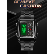 SKMEI 1868 Men Watch 30M Water Resistant Double Display GMT Luminous