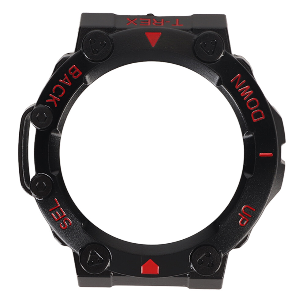 (Black Red) Watch Case For Amazfit T Rex 2 Shockproof Bumper Black Black,Red 448787350053