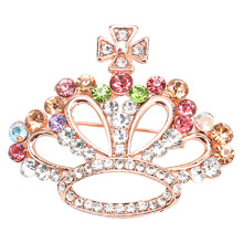 Crystal Rhinestone Crown Brooch for Women Girls Wedding Party Birthday