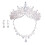Bride Crown Necklace Ear Stud Set Wedding Party 2