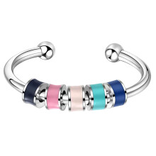 Color Beads Anxiety Ring Adjustable Rotate Beads for Women Men
