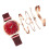 5pcs Bangle Watch Set Quartz Alloy Elegent Jewelry with Box 3