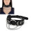 (Black) Double Deck PU Leather Choker Punk Adjustable 46cm Black Necklace 5