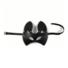 (Simple Tanning Edge) PU Leather Cat Costume Soft Punk Gothic Black Cosplay Face Cover