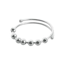 Anxiety Ring Stainless Steel Adjustable Stress Relief Rotatable Beads