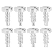(Silver) 8pcs Watch Case Screws Stainless Steel Rose Gold