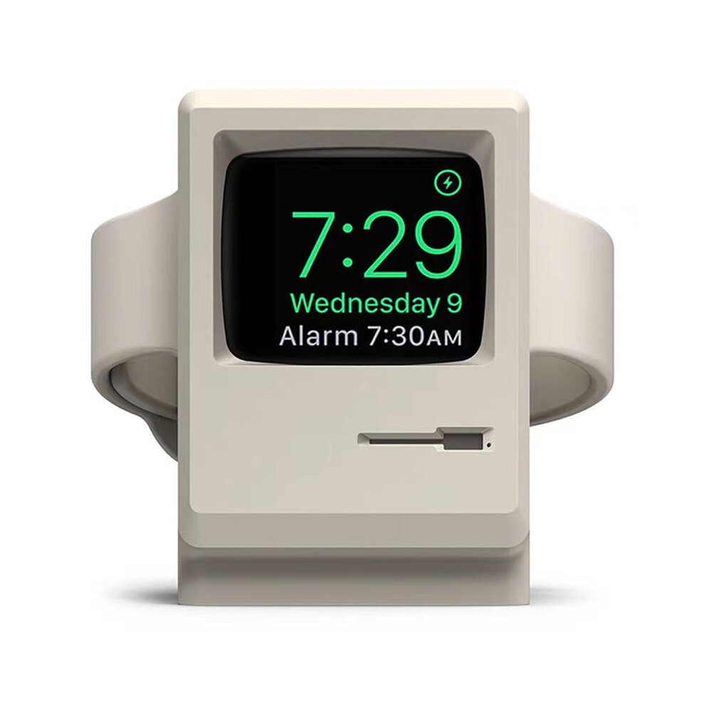 () Silicone Watch Charger Stand For Iwatch Beige/Black 448787354211