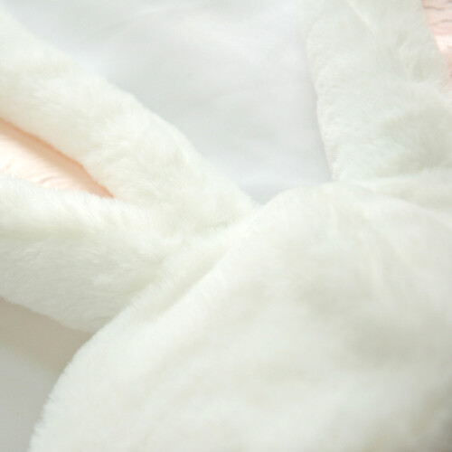 (White) Bunny Hat Warm Plush Ears Costume White 2