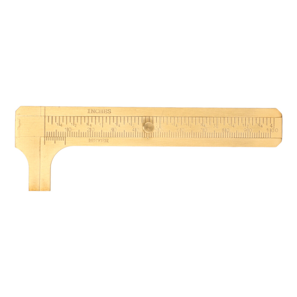 (0Â3.9In) Vernier Caliper Brass Double Scale 0-3.1In High Accuracy Portable 448787355041