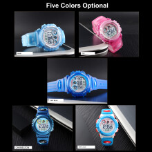 SKMEI 1451 Kids Watch 50M Waterproof EL Light Alarm Stopwatch