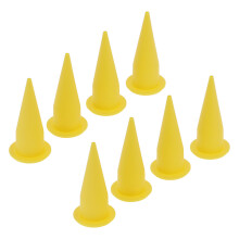 8PCS Kegel Düse PE Kunststoff Reusable Gelb