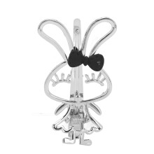 Cute Rabbit Duckbill Hair Clip Alloy Silver Electroplated