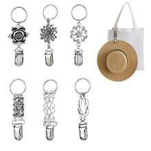Pocket Hat Clip Metal Flower Handbag Duckbill Hat Holder Travel