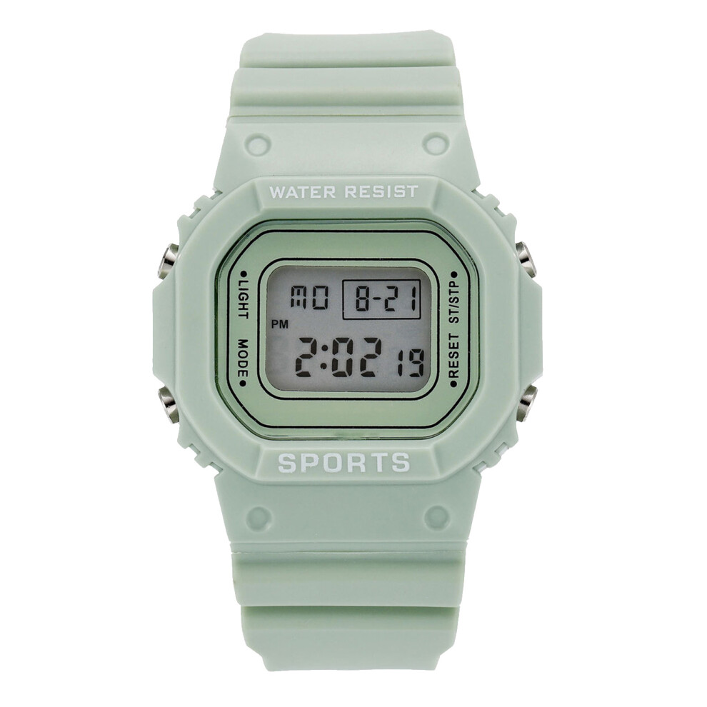 (Green) Led Smartwatch Waterproof Luminous Sports Watch For Boys Girls Pink Pink,Green 448787357137