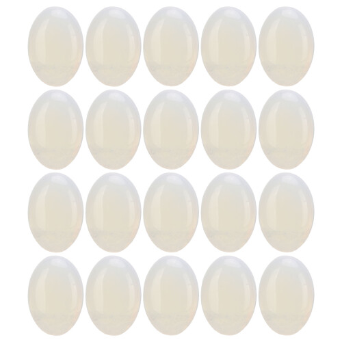 20pcs Opal Flatback Cabochon Smooth Oval Jewelry Stone