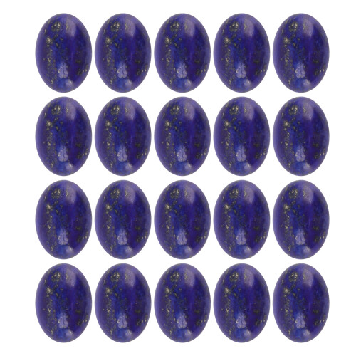 20pcs Oval Flatback Lapis Lazuli Cabochon Stone for Jewelry Making
