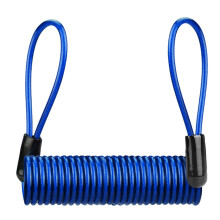 Anti-Theft Spring Wire Rope Motorcycle Bike Scooter-Blue 1.5m