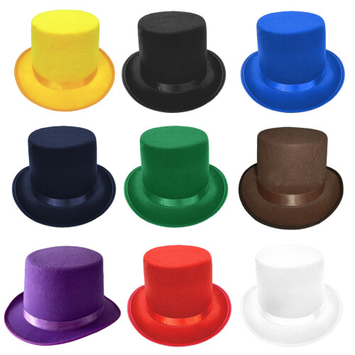 Stage Performances Flat Top Hat HippiesCap Fedoras Hat-White L 1